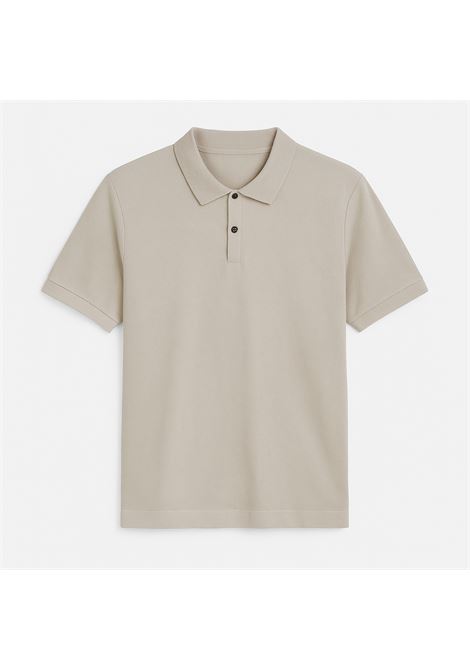 Polo Uomo Cotone Crêpe Colore Stone Estiva Elegante ALPHA STUDIO | Polo | AU-1061B1006